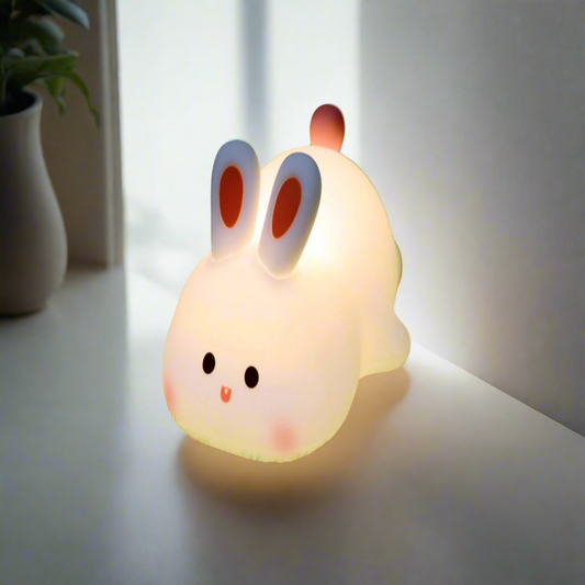 Cute Silicone Rabbit Night Light for Kids & Nursery