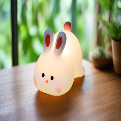 Cute Silicone Rabbit Night Light for Kids & Nursery