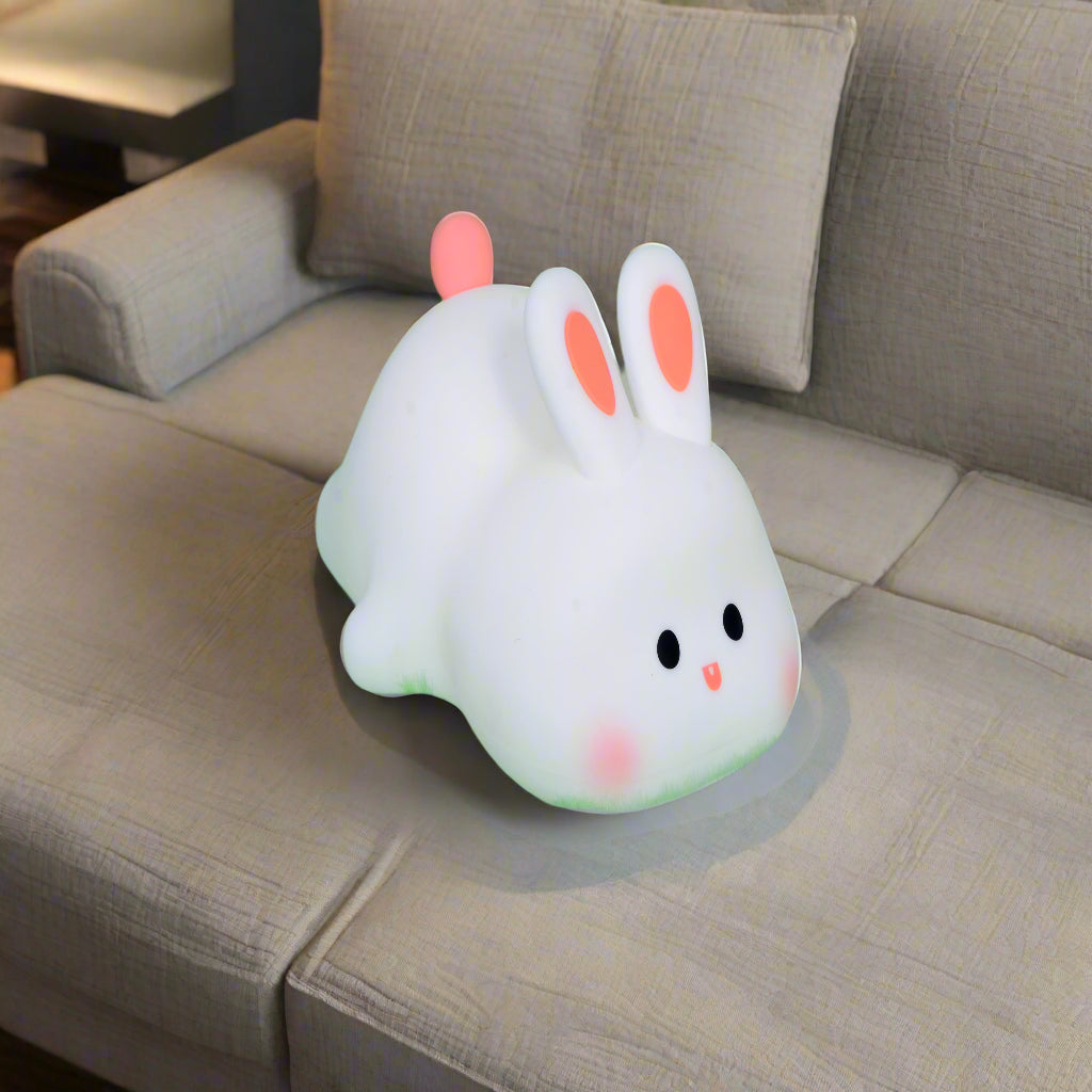 Cute Silicone Rabbit Night Light for Kids & Nursery
